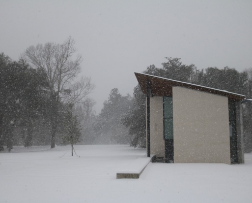 Photos of rare snow at Mepkin Photos of rare snow at Mepkin