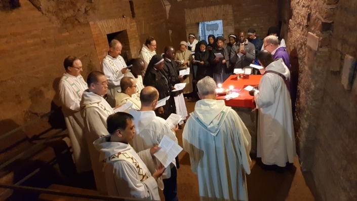 Mass at the Catacombs of Domitilla Mass at the Catacombs of Domitilla