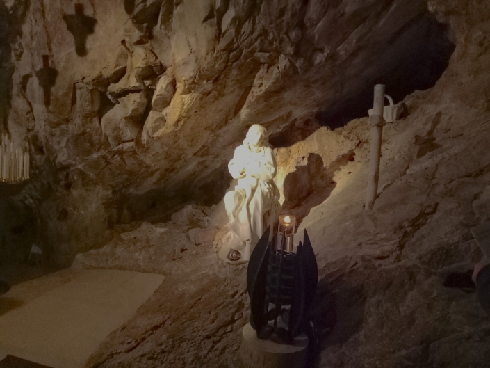 Sacro Speco -Holy Cave where St Benedict stayed for 3 years Sacro Speco – Holy Cave where St. Benedict stayed for three years.