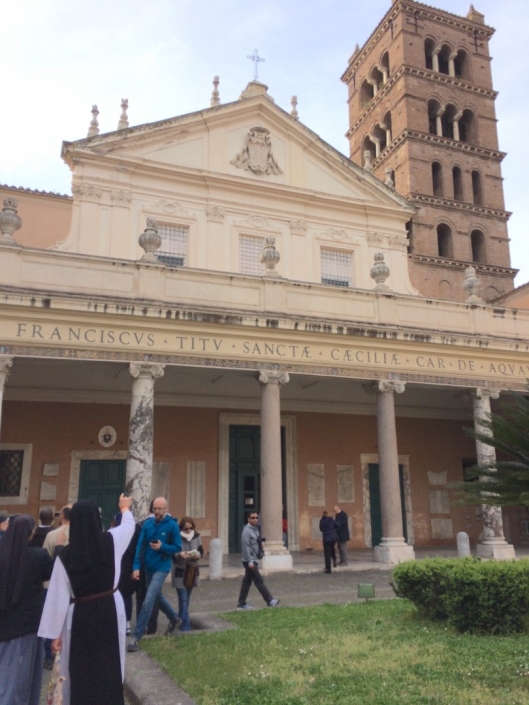 Santa Cecilia in Trastevere where the martyr St Cecilia is entombed Santa Cecilia in Trastevere where St. Cecilia is entombed.